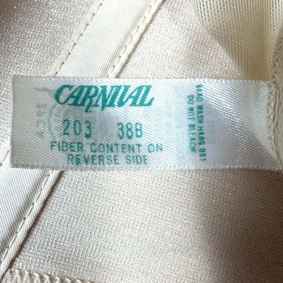 Vintage Carnival Satin Bustier Corset Bra Backless Longline Bridal 38B Act32 USA - Picture 3 of 9